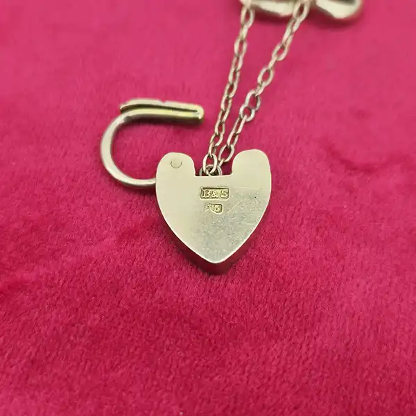 Gorgeous Antique 15ct Charm Bracelet-15ct-yellow-gold-antique-charm-bracelet-heart-padlock.webp