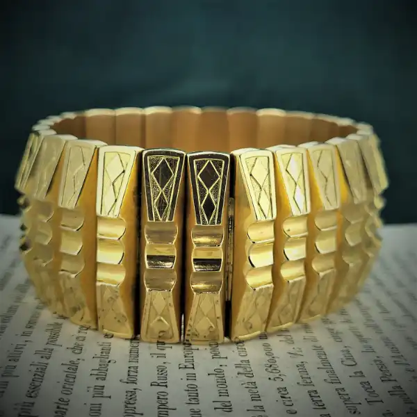 French 18ct Gold Bracelet-18ct-gold-french-cuff-bracelet.webp