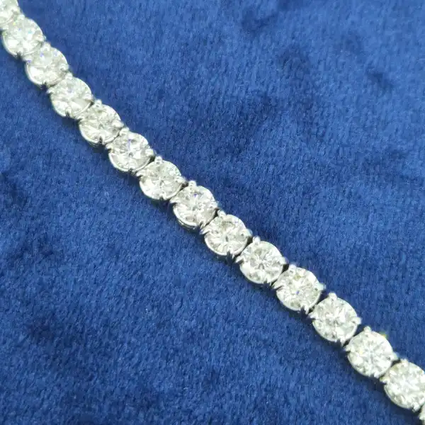 Diamond Tennis Bracelet - 10ct Diamond Content-18ct-white-gold-tennis-bracelet-weighing-10cts.webp