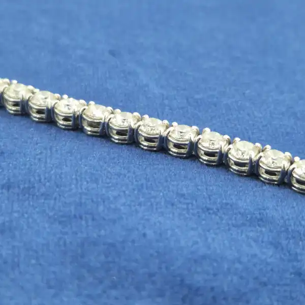Diamond Tennis Bracelet - 10ct Diamond Content-18ct-white-gold-tennis-bracelet-weighing-10cts.webp