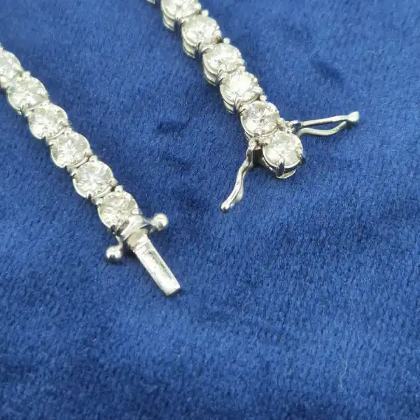 Diamond Tennis Bracelet - 10ct Diamond Content-18ct-white-gold-tennis-bracelet-weighing-10cts.webp