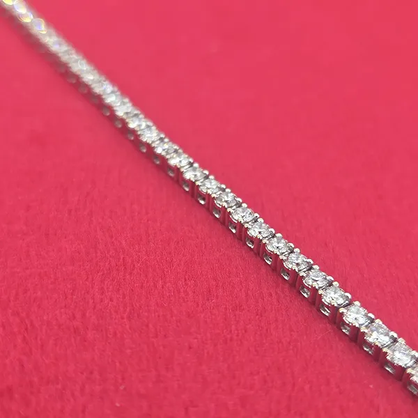2ct Diamond Line Bracelet in 18ct White Gold- Reverse Angle 