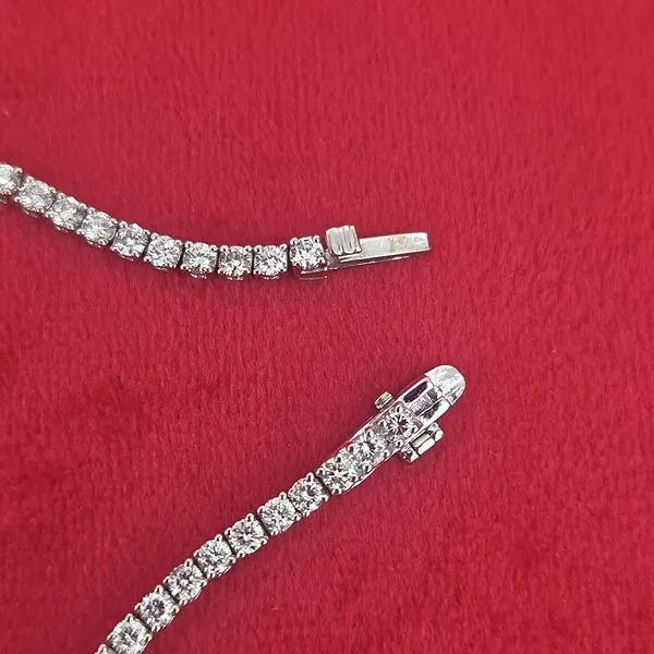 2ct Diamond Line Bracelet in 18ct White Gold- Crown View 