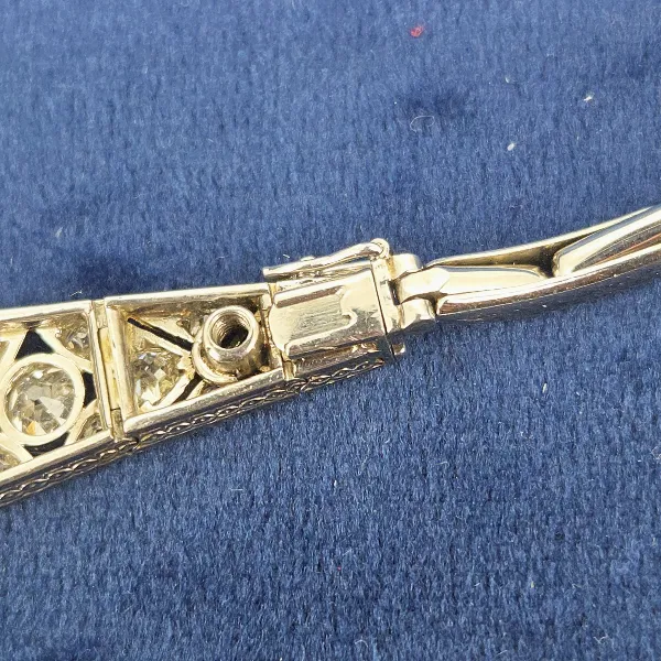 6.25ct+ Diamond Art Deco Cocktail Bracelet-Top Right View 