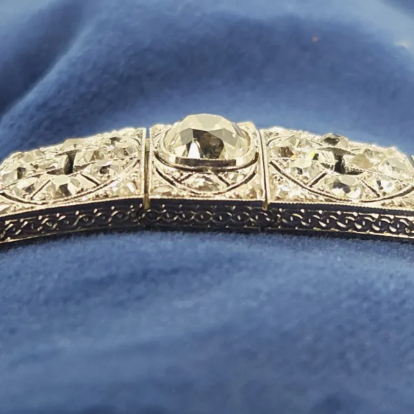 6.25ct+ Diamond Art Deco Cocktail Bracelet-With Hallmark 