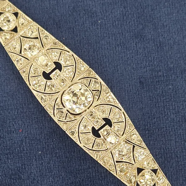 6.25ct+ Diamond Art Deco Cocktail Bracelet-| Worn 