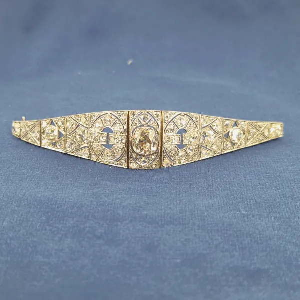 6.25ct+ Diamond Art Deco Cocktail Bracelet- Reverse Angle 