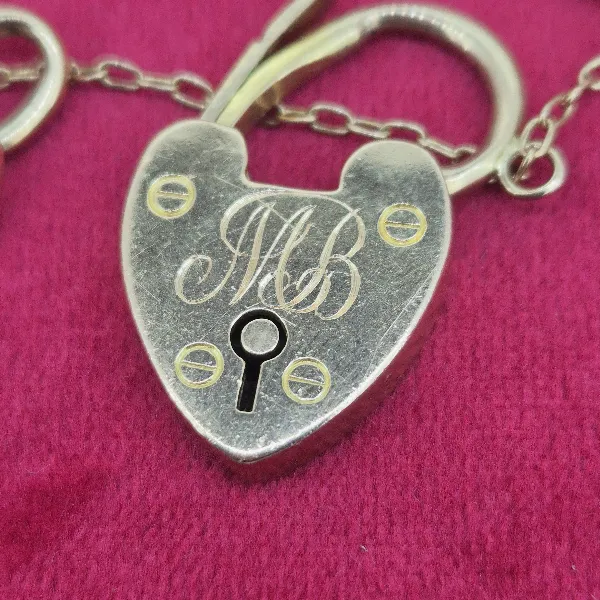 Gorgeous Antique 9ct Gold Fancy Charm/Gate Bracelet- Reverse Angle 