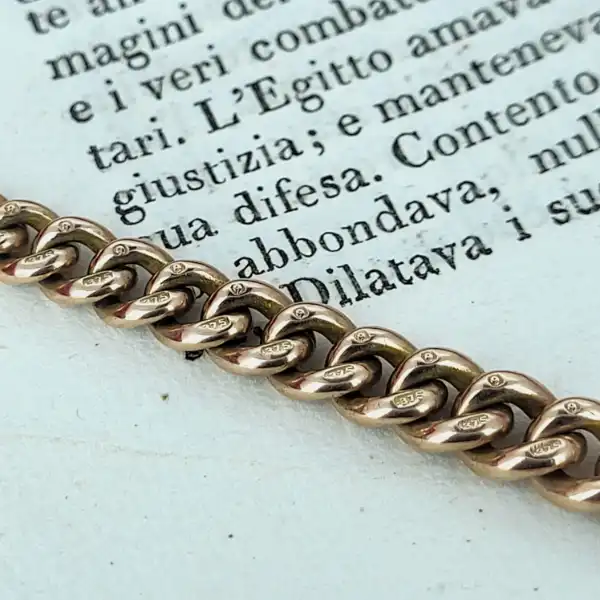 9ct Rose Gold Graduated Albert Bracelet-9ct-curb-link-albert-bracelet.webp