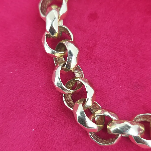 9ct Yellow Gold Chunky Charm Bracelet with Belcher Link-9ct-gold-belcher-charm-bracelet-with-engraved-padlock.webp