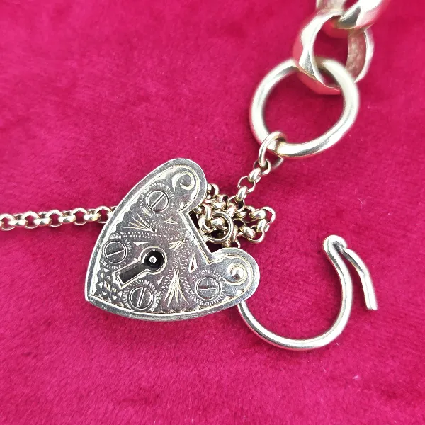 9ct Yellow Gold Chunky Charm Bracelet with Belcher Link-9ct-gold-belcher-charm-bracelet-with-engraved-padlock.webp