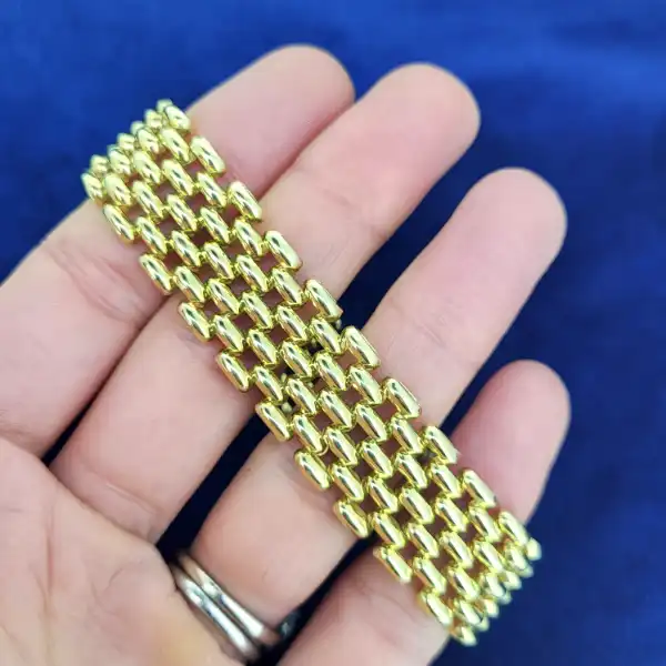 9ct Gold Fancy Panther Link Bracelet-9ct-gold-fancy-link-bracelet-panther-style.webp