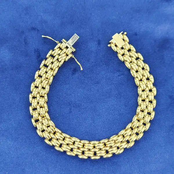 9ct Yellow Gold Fancy Panther Link Bracelet-9ct-gold-panther-link-bracelet.webp