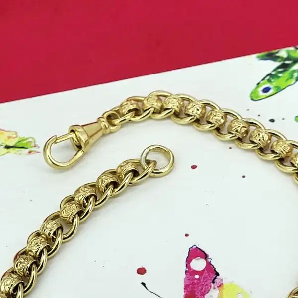 9ct Gold Fancy Rollerball Bracelet-9ct-gold-patterned-rollerball-bracelet.webp