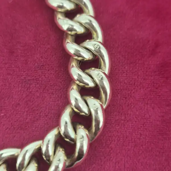 Chunky 9ct Yellow Gold Charm Bracelet-9ct-gold-polished-chunky-charm-bracelet.webp