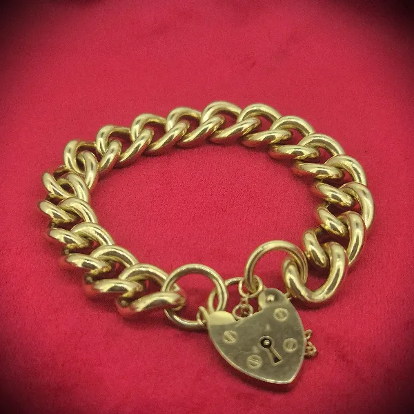  Thumbnail of Vintage Solid Yellow Gold Charm Bracelet - 75grams