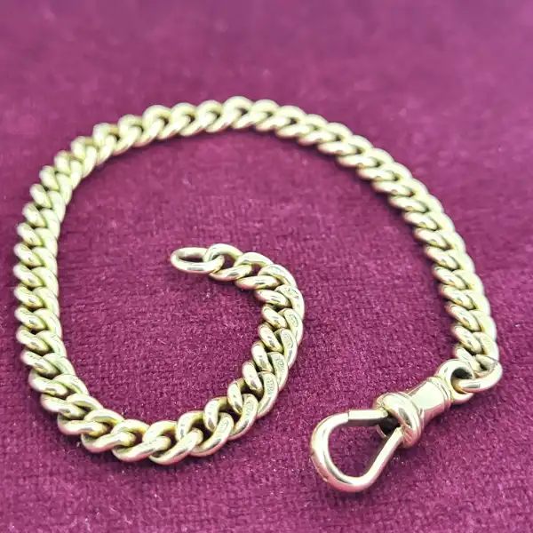 9ct Rose Gold Curb Link Albert Bracelet-9ct-rose-gold-hallmarked-albert-bracelet.webp