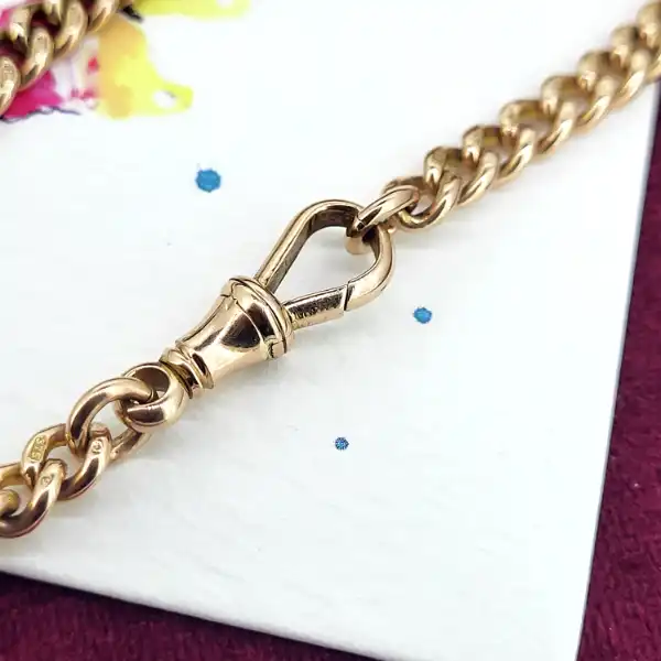 9ct Rose Gold Curb Link Albert Bracelet-9ct-rose-gold-hallmarked-albert-bracelet.webp