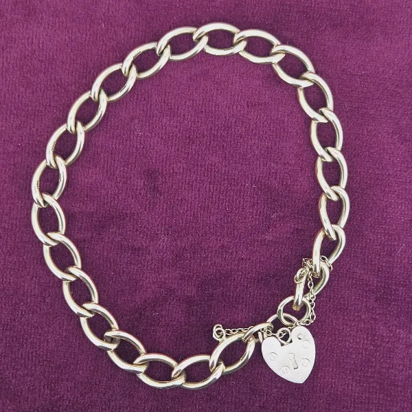 Vintage 9ct Rose Gold Charm Bracelet-9ct-rose-gold-vintage-charm-blet-with-padlock.webp