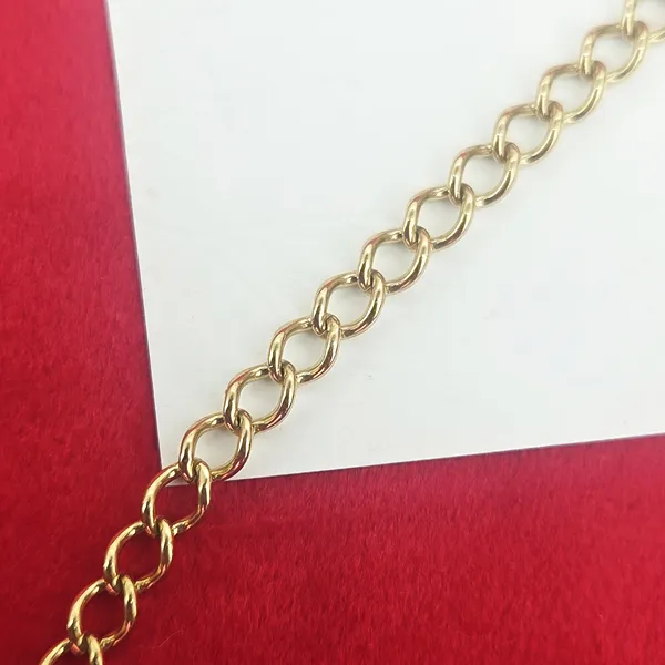 9ct Yellow Gold Curb Bracelet with T-Bar- Crown View 