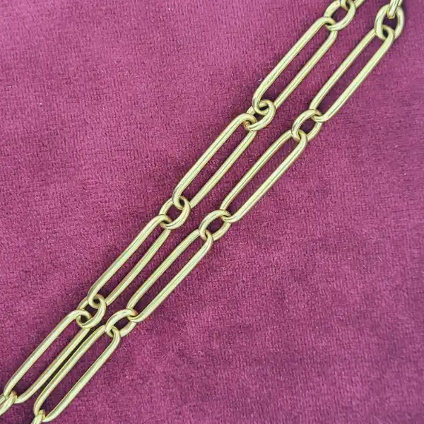 9ct Gold Antique Double Paperclip Albert Bracelet-9ct-yellow-gold-double-paperclip-albert-bracelet.webp