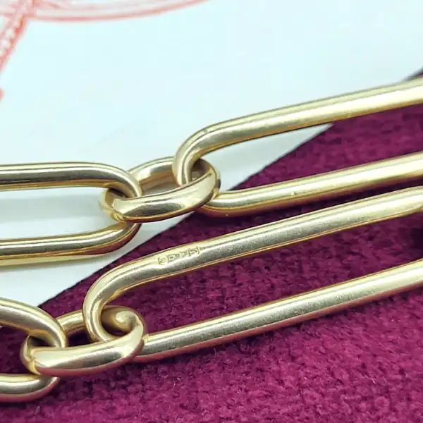 9ct Gold Antique Double Paperclip Albert Bracelet-9ct-yellow-gold-double-paperclip-albert-bracelet.webp