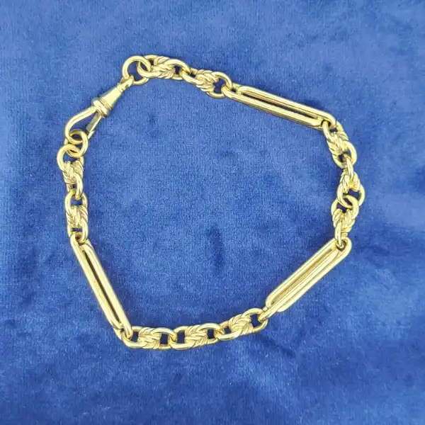 9ct Yellow Gold Fetter Link Albert Bracelet-9ct-yellow-gold-fetter-link-albert-bracelet.webp