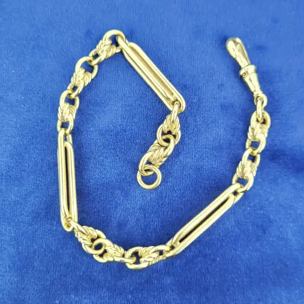 9ct Yellow Gold Fetter Link Albert Bracelet-9ct-yellow-gold-fetter-link-albert-bracelet.webp