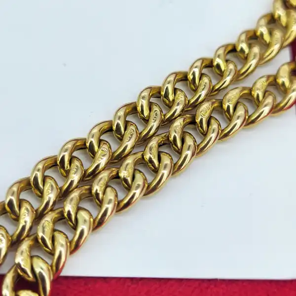 Hollow 9ct Yellow Gold Albert Bracelet-9ct-yellow-gold-hollow-curb-albert-bracelet.webp