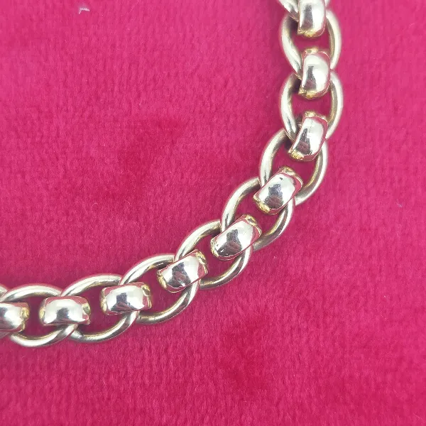 9ct Yellow Gold Rollerball Bracelet-9ct-yellow-gold-rollerball-blet-with-double-lobsters.webp