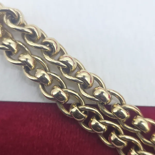 9ct Yellow Gold Rollerball Bracelet-9ct-yellow-gold-rollerball-blet-with-double-lobsters.webp