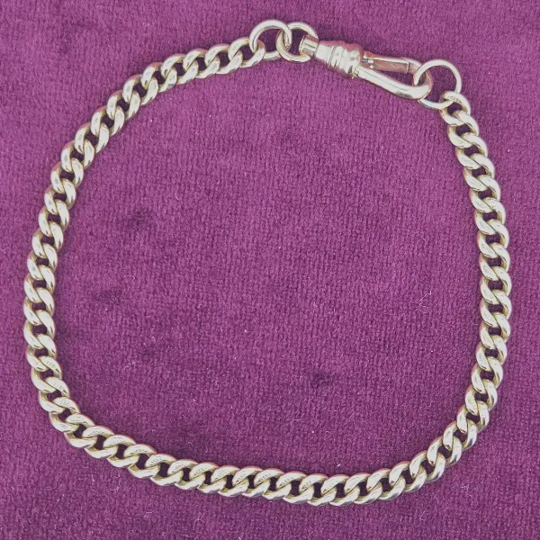 Antique 9ct Rose Gold Albert Bracelet-albert-bracelet-in-rose-gold-with-swivel.webp