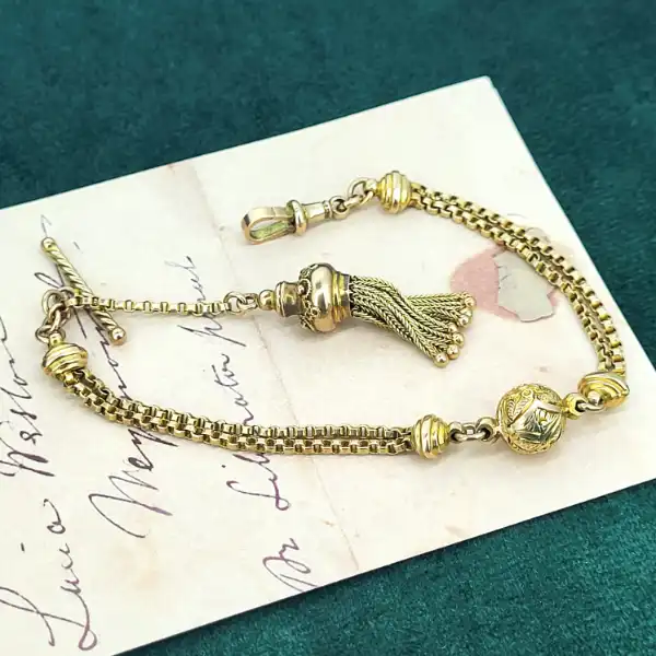 9ct Gold Antique Albertina Bracelet-albertina-tassel-bracelet.webp