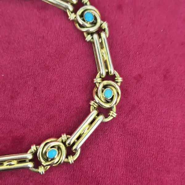 Antique Yellow Gold Turquoise Bracelet-antique-turquoise-bracelet-in-yellow-gold.webp