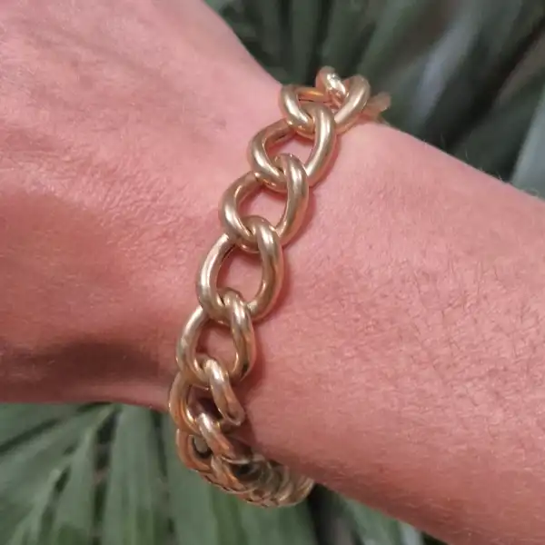 Chunky Yellow Gold Charm Bracelet-chunky-charm-bracelet-in-yellow-gold-double-safety-chains.webp