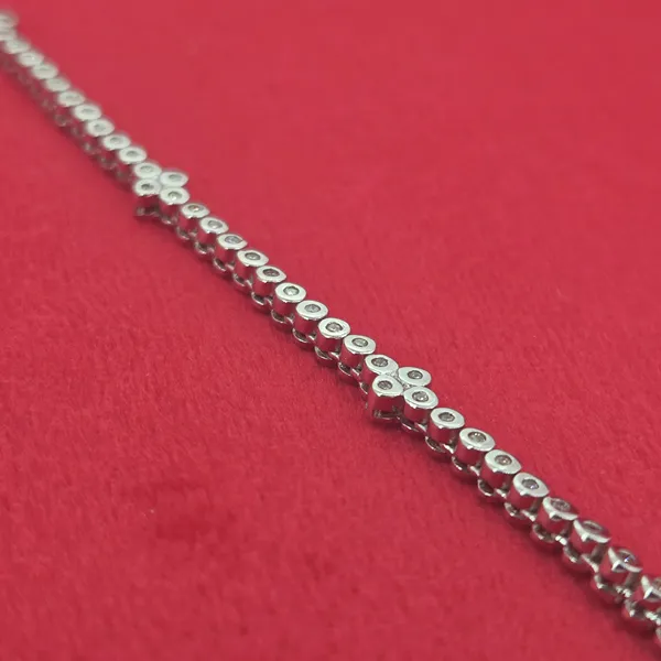 Fancy 18ct White Gold Diamond Bracelet 0.50cts- Crown View 