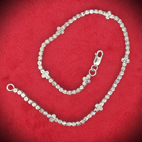 Fancy 18ct White Gold Diamond Bracelet 0.50cts