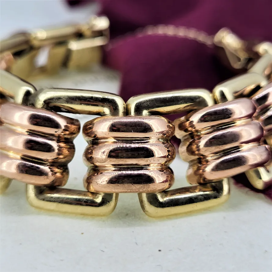 Vintage Fancy Yellow & Rose Gold Bracelet-fancy-gold-bracelet-malahide.webp