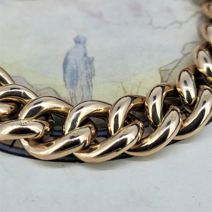 Antique Rose Gold Hollow Charm Bracelet-hollow-charm-bracelet-dublin.webp