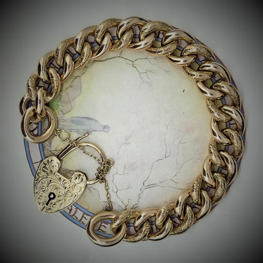 Antique Rose Gold Hollow Charm Bracelet-hollow-charm-bracelet-dublin.webp