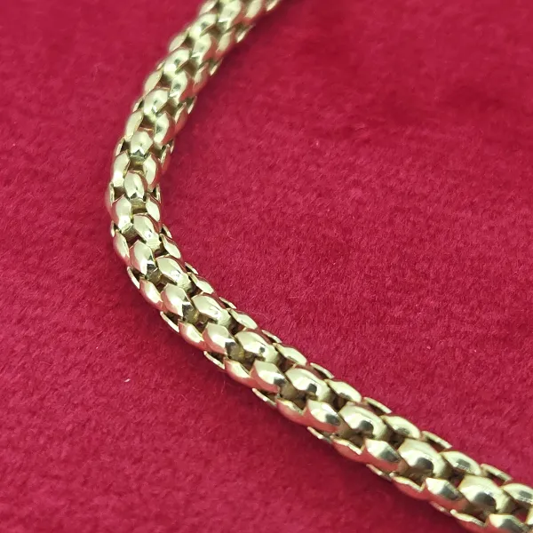 Italian 18ct Yellow Gold Cable Link Bracelet- Reverse Angle 