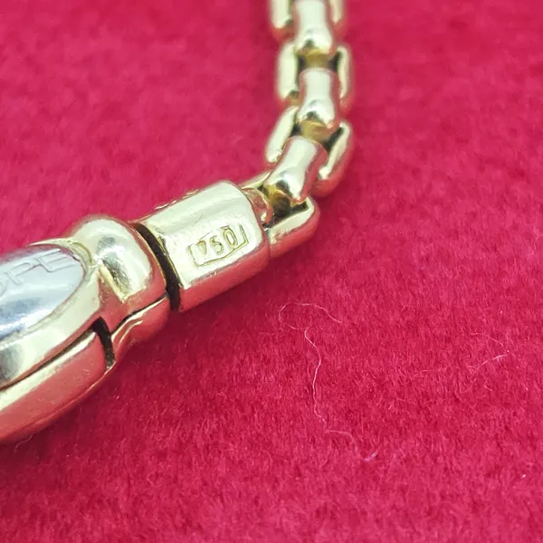 Italian 18ct Yellow Gold Rounded Venetian Bracelet- Reverse Angle 