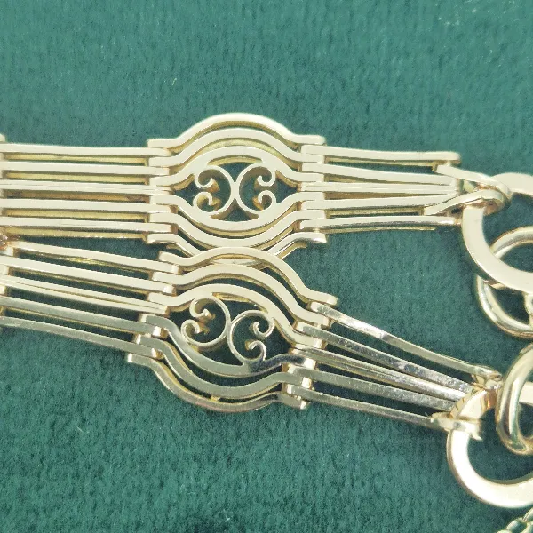 Fancy Antique 9ct Yellow Gold Gate Bracelet-ornate-antique-gate-bracelet-in-9ct-yellow-gold.webp