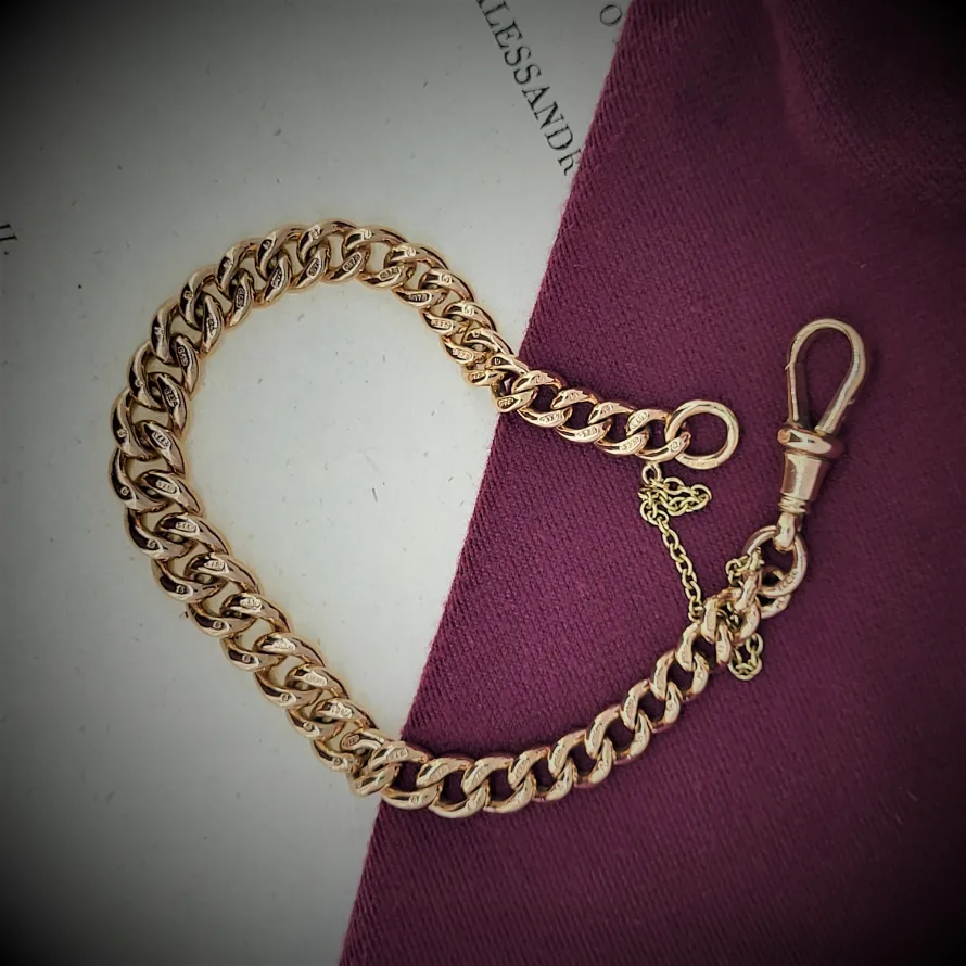 Antique Rose Gold Albert Bracelet-rose-gold-albert-bracelet-dublin.webp