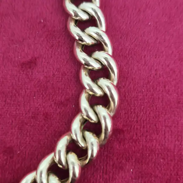 Gorgeous 9ct Gold Chunky Charm Bracelet-rose-gold-chunky-charm-bracelet-with-padlock.webp