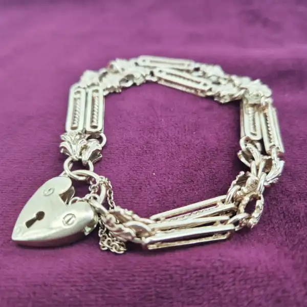 9ct Rose Gold Antique Fancy Link Charm Bracelet-rose-gold-double-row-fancy-charm-bracelet.webp