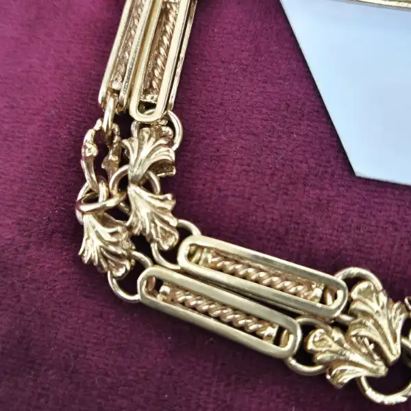 9ct Rose Gold Antique Fancy Link Charm Bracelet-rose-gold-double-row-fancy-charm-bracelet.webp