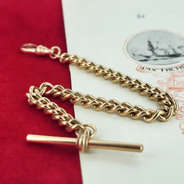 9ct Rose Gold Rounded Curb Bracelet with T-Bar-rounded-albert-link-bracelet-in-9ct-rose.webp