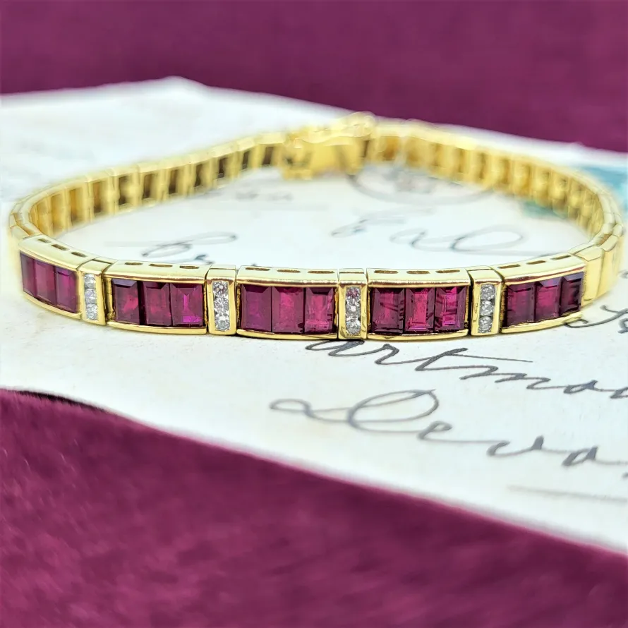 Ruby & Diamond Art Deco Bracelet-ruby-and-diamond-bracelet-dublin.webp