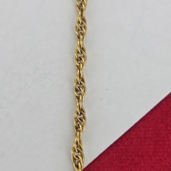 Vintage 9ct Yellow Gold Golf Club Bracelet with Rope Link Chain- Crown View 